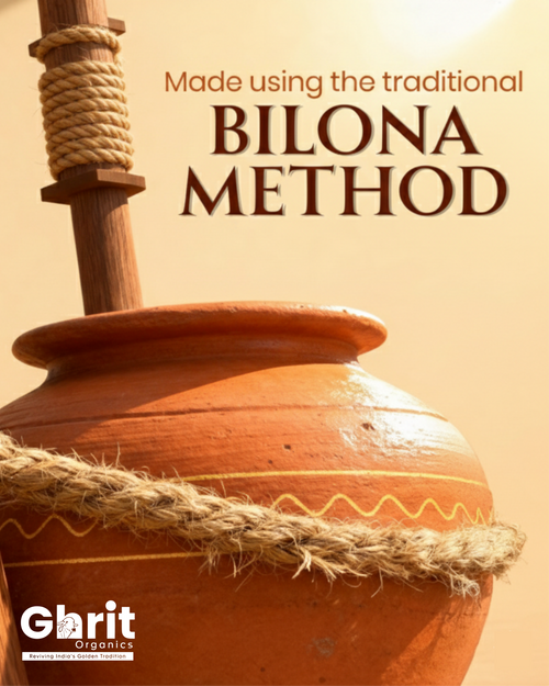 Ghrit Organics A2 Cow Ghee | Bilona Churned | Made from A2 Milk | 100% Pure & Natural | 500 ml